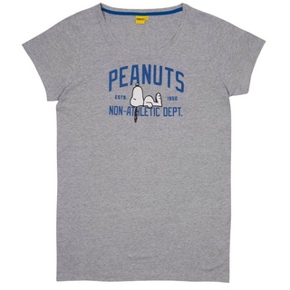 United Labels® Nachthemd The Peanuts Snoopy Nachthemd Damen - Schlafshirt Pyjama Kurzarm Grau grau L