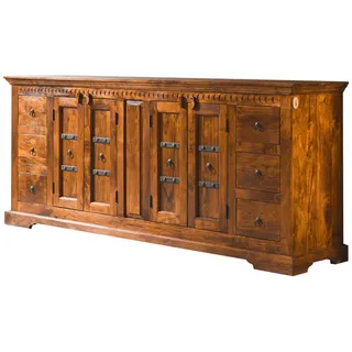 Massivmoebel24 Oxford 212 x 93 x 50 cm Honig / Braun