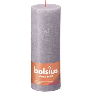 Bolsius Rustik Stumpenkerze 19 x 6,8 cm gefrorener lavendel