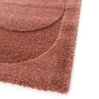 Primaflor Teppich "COSMO Point, Made in Belgium", rot (dunkelrot), B:200cm H:14mm L:290cm, Polyester, Polypropylen, PRIMAFLOR-IDEEN IN TEXTIL, Teppiche, Teppich, modernes Design, Hoch-Tief Effekt, weicher Flor