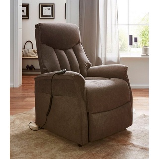 Duo Collection TV-Sessel Aurora XXL bis 150 kg belastbar, mit elektrischer Aufstehhilfe, Relaxfunktion und Taschenfederkern mit Stahlwellenunterfederung braun