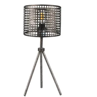 Tischleuchte Flam, Schwarz, Metall, rund,rund, 17x39x17 cm, Eec, einfach zu transportieren, Lampen & Leuchten, Innenbeleuchtung, Tischlampen, Tischlampen