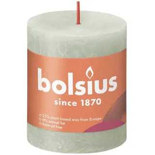 Bolsius Rustik Stumpenkerze 8 x 6.8 cm nebliges grün