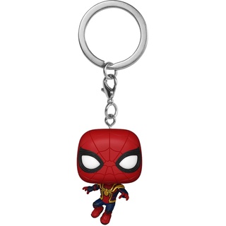Funko Pop! Keychain: Spiderman No Way Home 2021 - Spider-Man - Leaping SM1 - Neuartiger Schlüsselanhänger - Vinyl-Minifigur Zum Sammeln - Strumpffüller - Geschenkidee - Offizielle Handelswaren