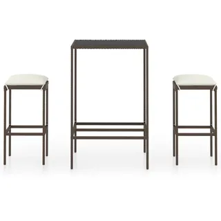vidaXL Gartenbar-Set 3-tlg. Braun