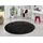 Gr 9 schwarz Ø 133cm Kunstfaser Teppiche Teppich Kurzflor Weich einfarbig Wohnzimmer Schlafzimmer Esszimmer
