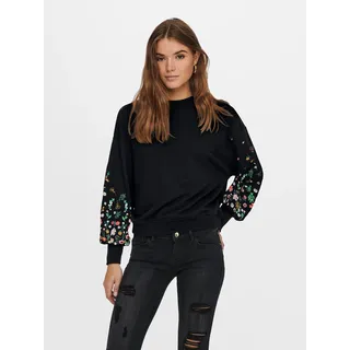 Only Sweatshirt Flower Schwarz M