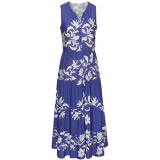 LASCANA Druckkleid Damen creme-royalblau Gr.36