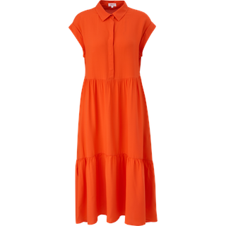 s.Oliver - Hemdblusenkleid aus Popeline, Damen, Orange, 36