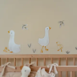 Little Dutch Wandtattoo LITTLE DUTCH "Wandsticker Set Little Goose A4 (3x St.)", weiß (mehrfarbig), H:30cm, PVC, Wandtattoos, Wandtattoo, 3x A4-Format