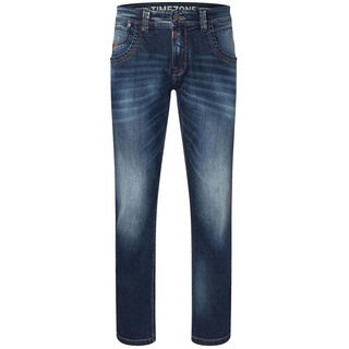 TIMEZONE Herren Jeans REGULAR ELIAZTZ Regular Fit Blau Work Wash 3681 Normaler Bund Reißverschluss W 30 L 30
