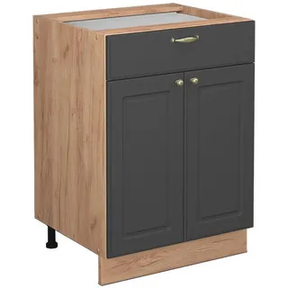Vicco Schubladenschrank Fame-Line 60 x 51,5 x 81,5 cm Anthrazit-Gold