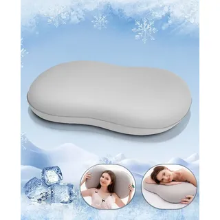 Elegear Nackenstützkissen Memory Foam Kissen Kopfkissen, Ergonomisches Orthopädisches Kissen, Füllung: Memory Foam, Bezug: abnehmbar, kühlend waschbar, Seitenschläfer, Bauchschläfer, Rückenschläfer, höhenverstellbar (8/10 cm), kühlend & atmungsaktiv, hypoallergen weiß 40 cm x 60 cm x 10 cm