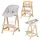 natur inkl. Sitzpolster Style grau
