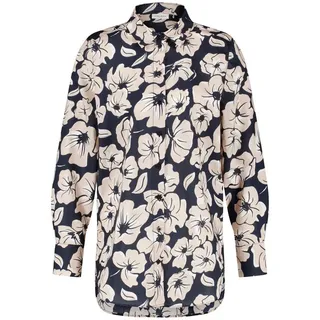 GERRY WEBER Klassische Bluse Lange Hemdbluse mit verlängertem Rückenteil schwarz