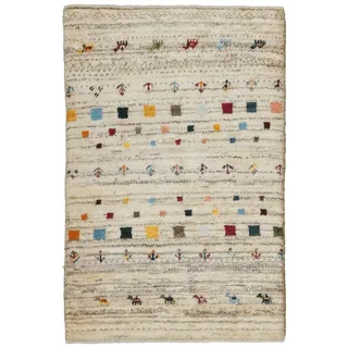 Looma Hochflor-Teppich Gabbeh Sonnat 92x60cm, rechteckig, Höhe: 15 mm, Sonnat, Schurwolle, Unikat beige