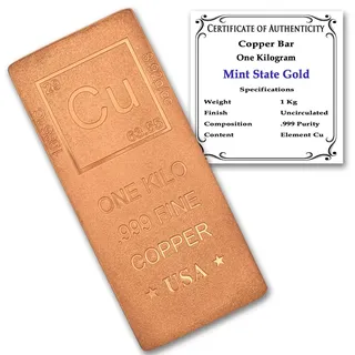CoinFolio 999 Briefbeschwerer Bullion aus Kupfer, 1 kg