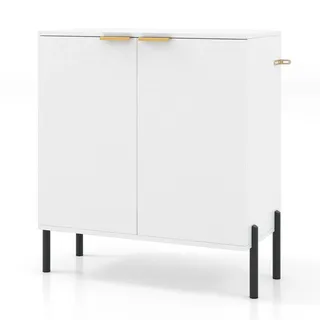 Costway Sideboard 70 x 78 x 37 cm Weiß