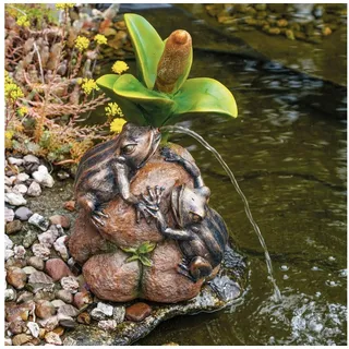 esotec Wasserspeier Mit Solarpumpe, Teichfigur Gartenfigur 101662