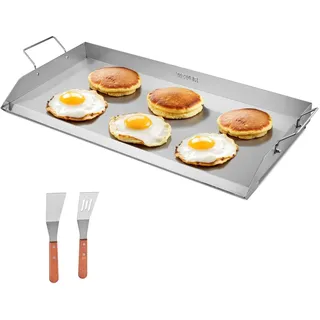 Vevor Grillpfanne 809 x 370 mm Edelstahl weiß