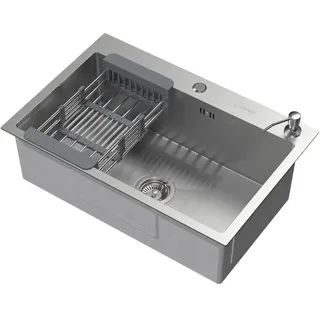 ML-Design Edelstahl Küchenspüle 68 x 45 cm Silber