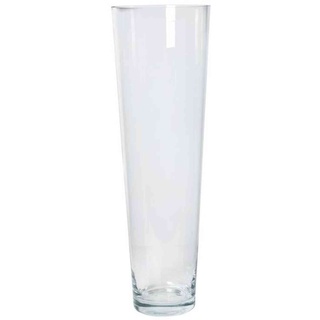 INNA-Glas Bodenvase ERIC, Trichter - rund, klar, 70cm, Ø 22,5cm - Konische Vase - Glasvase