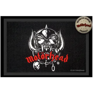 Rockbites Fußmatte Rockbites - Fußmatte Türmatte "Motörhead - Logo" Schwarz Nr. 72 rot|schwarz