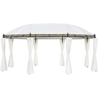 vidaXL Gartenpavillon 5,3 x 3,5 m  inkl. Seitenteile weiß 42138