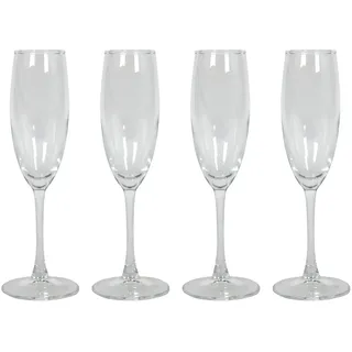 Sektglas-Set CLEAR (LBH 7,50x7,50x22,50 cm) - weiß - LBH 7,50x7,50x22,50 cm
