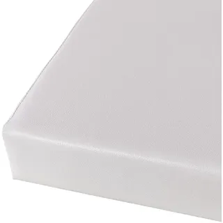 HUALEMEI Premium Benutzerdefinierte Kunstleder Sitzkissen,Verdicken Atmungsaktiv Langer Hocker Sitzpolster Loungekissen Stuhlkissen Sofakissen-Weiß 60x35x5cm(24x14x2inch)