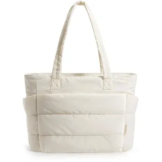 bagsmart Handtasche Damen Arbeitstasche Puffer Shopper Tasche Tote Bag 20L | Leicht Handtaschen mit Laptopfach Mehreren Fächern, Laptoptasche Lehrertasche Schultasche für Uni Arbeit Reise Shop Schule