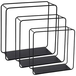 Proregal Wandregal Hängeregal 32 x 32 x 12 cm Schwarz