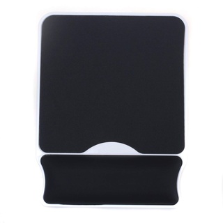 TUKA Mousepad Ergonomische Komfort, robuste Mausmatte mit Handgelenkauflage weiches Memory Schaum, Office Gaming Mouse Pad für Computer und Laptop, 235 x 185 x 25mm, Schwarz, TKC5114 Black