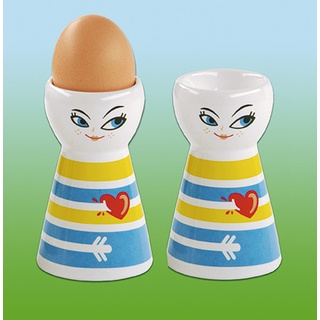 Keramik Eierbecher Männchen, 2er Set