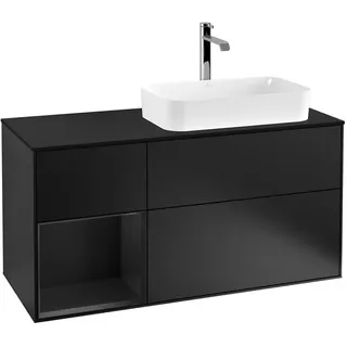 Villeroy & Boch Waschtischunterschrank 3 Auszüge 120 x 60,3 cm Schwarz