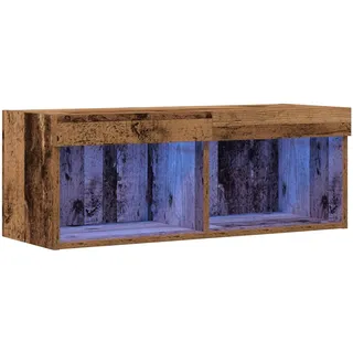 vidaXL TV-Schrankset mit LED 80 x 30 x 30 cm Braun Holzwerkstoff