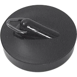 Schmidt VENTIL-STOPFEN PVC SCHWARZ 38,5 MM MIT DREIKANTBÜGEL, 1 Stk. - Schwarz
