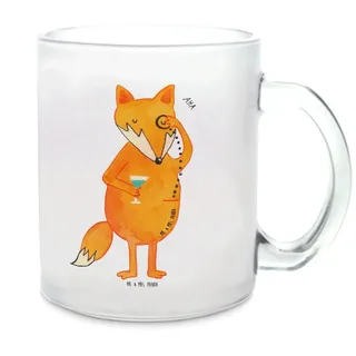 Mr. & Mrs. Panda Teeglas Fuchs Lord, Teetasse, Transparent, Pott, Trinkglas, Neugierig, Teetas, Premium Glas, Haferl Füchse Motivation Spruch