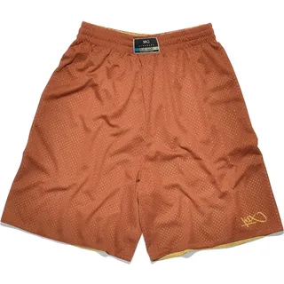 K1X Hardwood | Reversible Practice | Basketball shorts, US-Größe: XL, Farbe: Rot / Silber