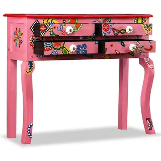 vidaXL Konsolentisch Mangoholz 120x40x75 rosa