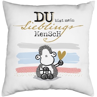 Sheepworld Kissen Motiv "Mensch" | Zierkissen, Polyester, 40 cm x 40 cm | Kissen mit Spruch | 46951