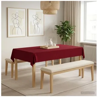 vidaXL Tischdecke Rechteckig 140 x 260 cm Rot