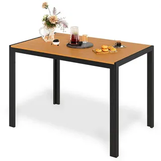 TLGREEN Gartentisch 110x70cm WPC Balkontisch,Rechteckiger Terrassentisch, Esstisch Outdoor (Hitze- und Wetterbeständig, rutschfest, Brettbreite 9cm) braun