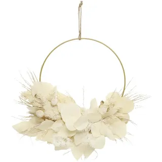 Chic Antique Fleur Kranz mit getrockneten Blumen, ∅35 cm, creme