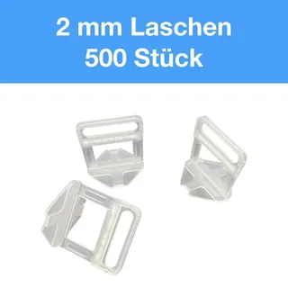 Verlegefix 500 Laschen 2,0 mm Fliesen Nivelliersystem | 
