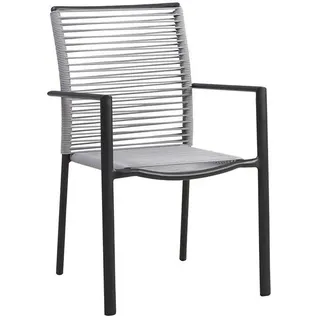 Best Freizeitmöbel Allibert, Anthrazit, Metall, 55x89x62 cm, Gartenmöbel, Gartenstühle, Gartenstühle stapelbar