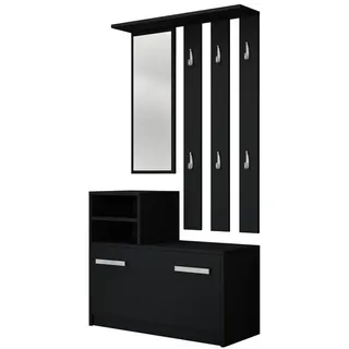 Mirjan24 Wandgarderobe Kolom Schwarz