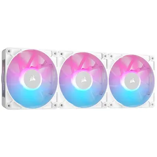 Corsair iCUE LINK RX120 RGB Starter Kit, weiß, LED-Steuerung, 120mm, 3er-Pack
