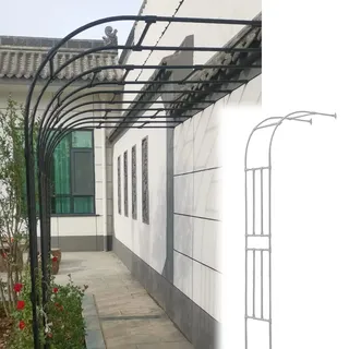 DZZTHSH Verzinkter Rosen-Halbbogen, Gartenbogen aus Metall von Lnder Trellis – Stabiler Rosenbogen aus Metall für atemberaubende Gartendekorationen