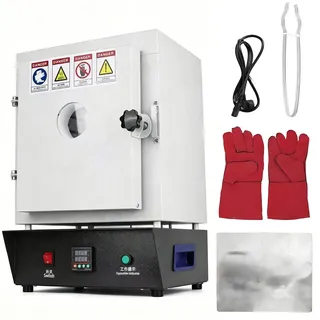 twostronking Keramikbrennofen Elektrisch, 1750 Brennofen Ton Keramik Zuhause, 0–1150 °c Einstellbar, Dreiseitige Beheizung, Mit LED-Display Und Beobachtungsfenster, Pid-Digitalregelung